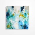 Original Abstract Painting, Modern Wall Art, Contemporary Turquoise Blue Artwork on Canvas
